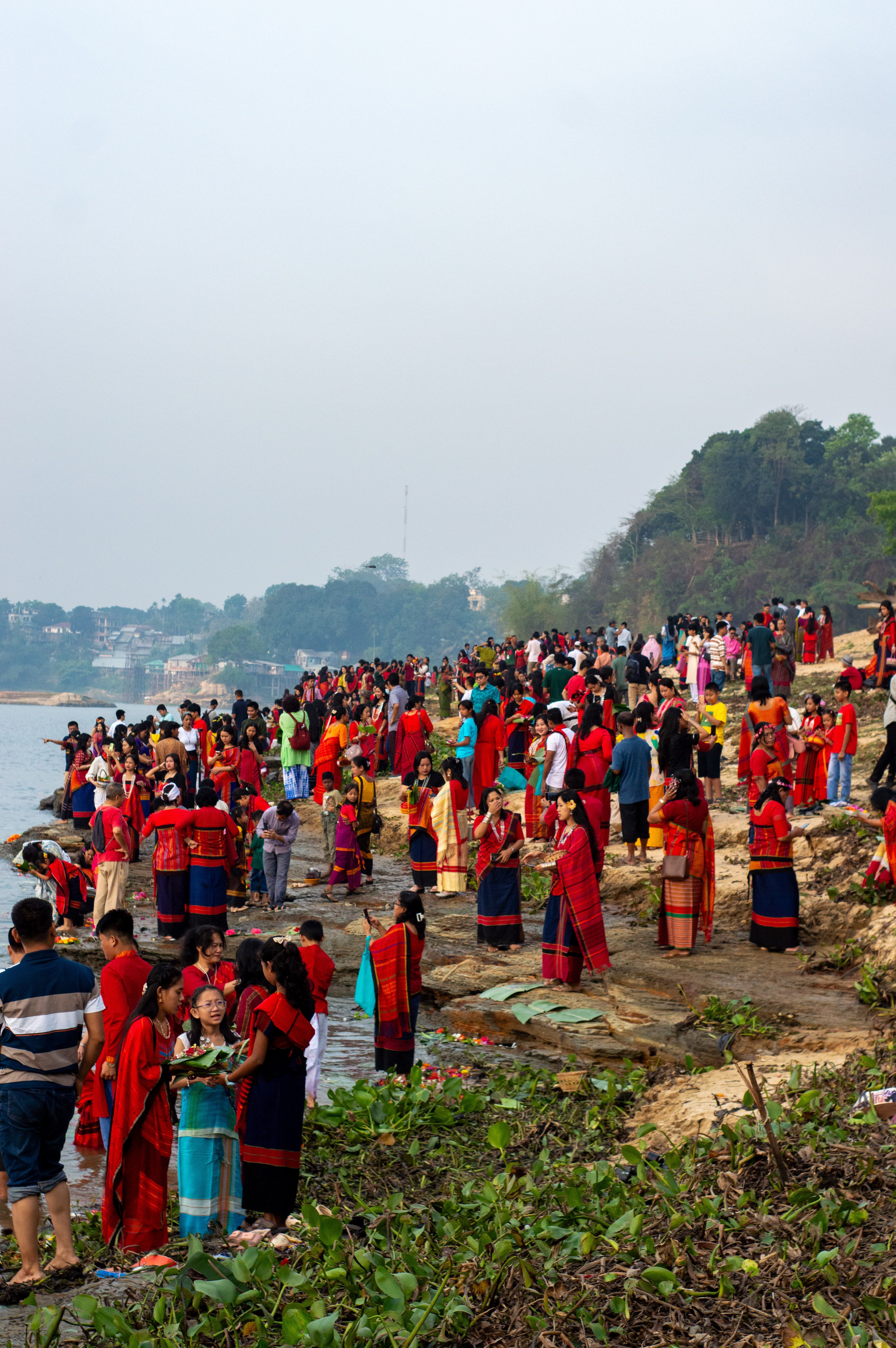 Festive Gathering by the River in Rangamati · Free Stock Photo