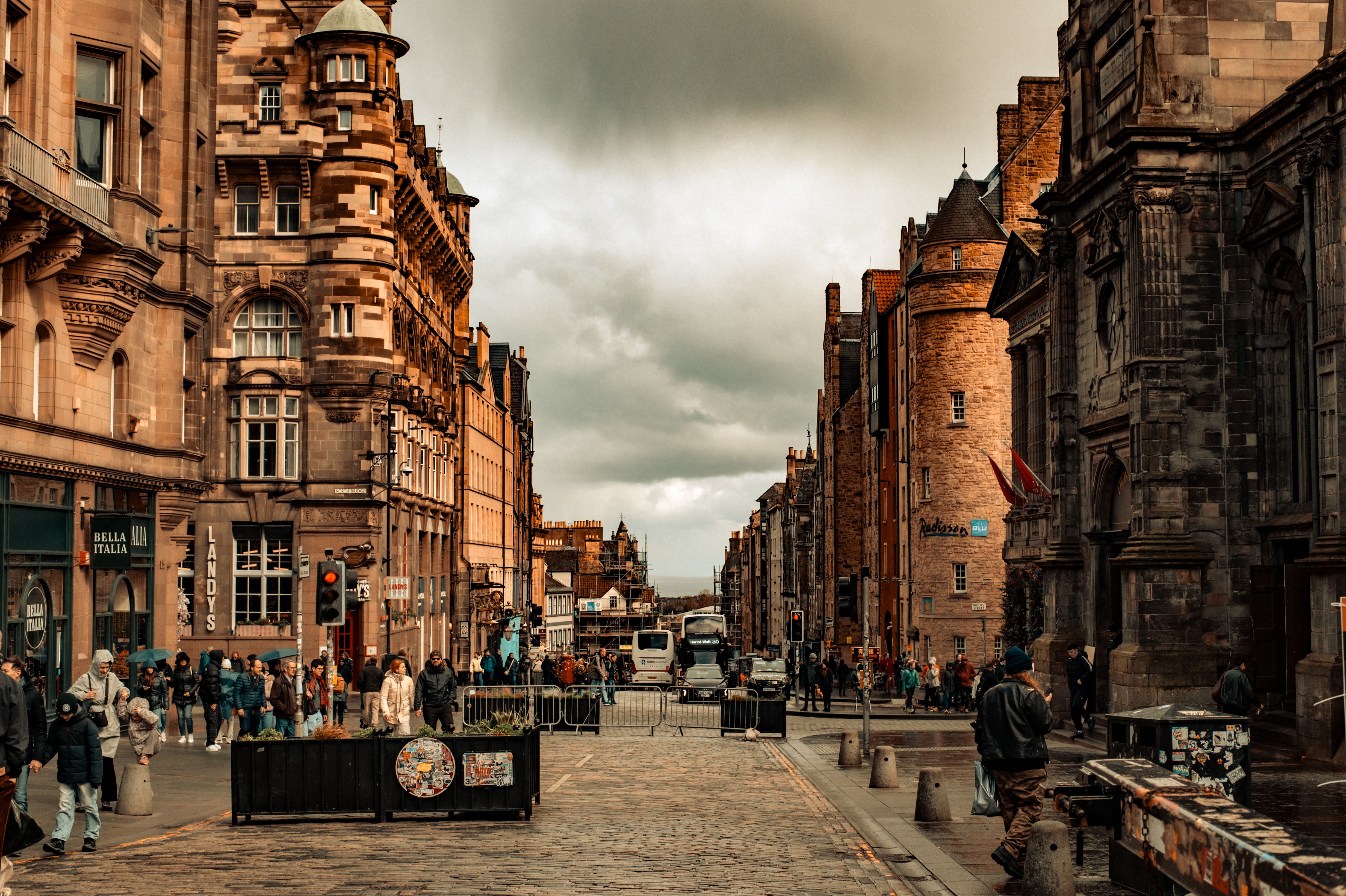 Historic British architecture and streets