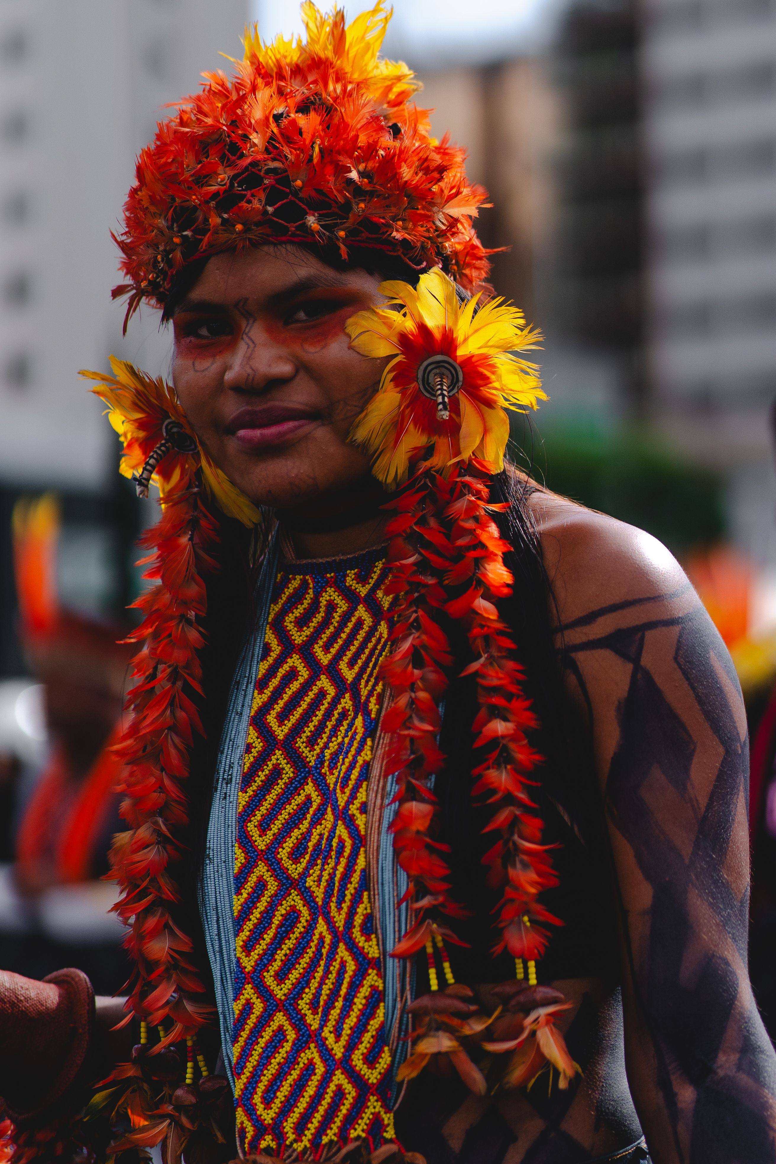 Colorful Indigenous Cultural Festival Portrait · Free Stock Photo