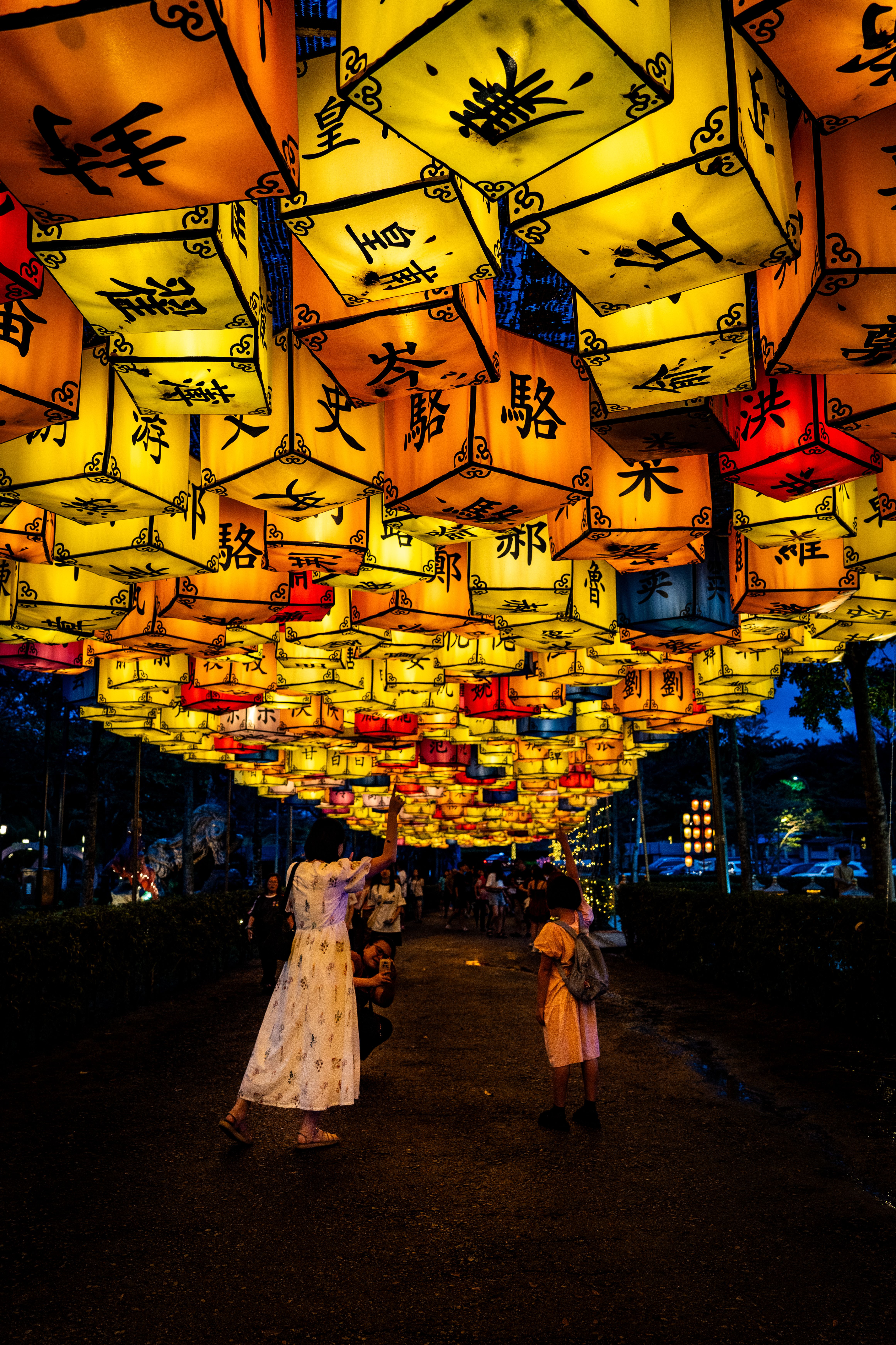 Vibrant Asian Lantern Festival at Night · Free Stock Photo