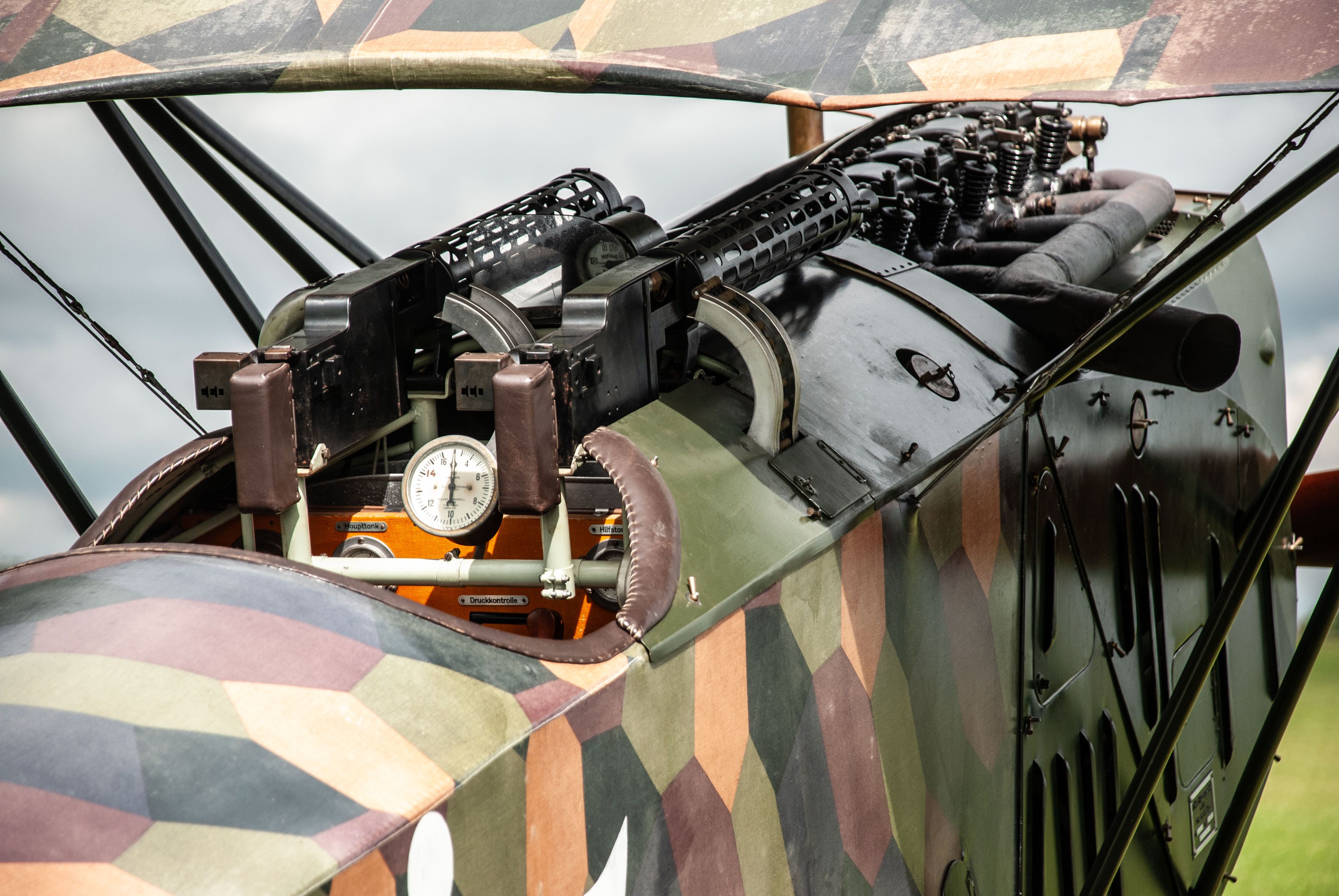 Close-Up of Vintage Military Biplane Cockpit · Free Stock Photo