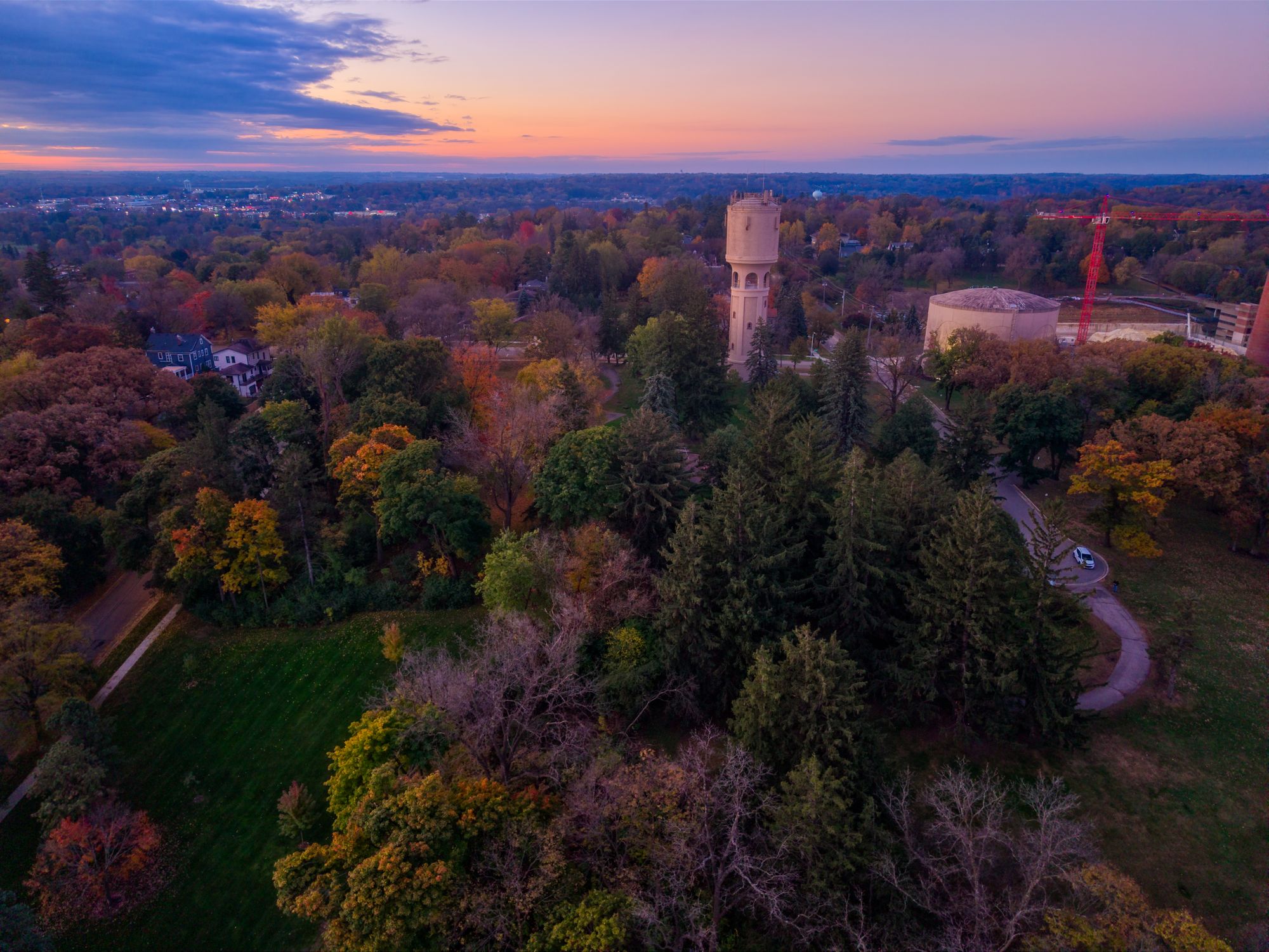 Aerial Rocheseter Aerial View of Scenic Rochester at Sunset · Free Stock Photo