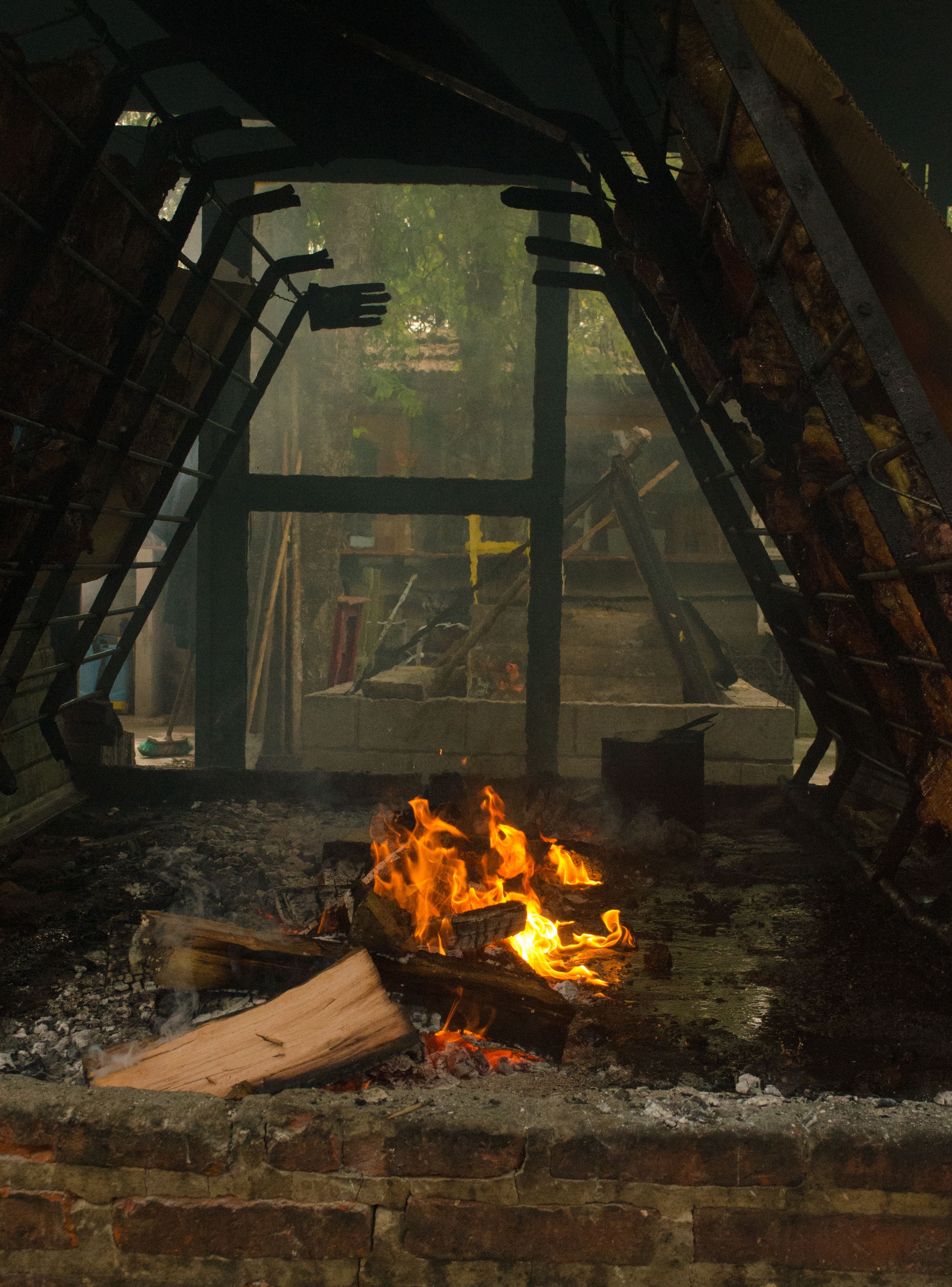 Asado familiar en jardín — Belgrano R.