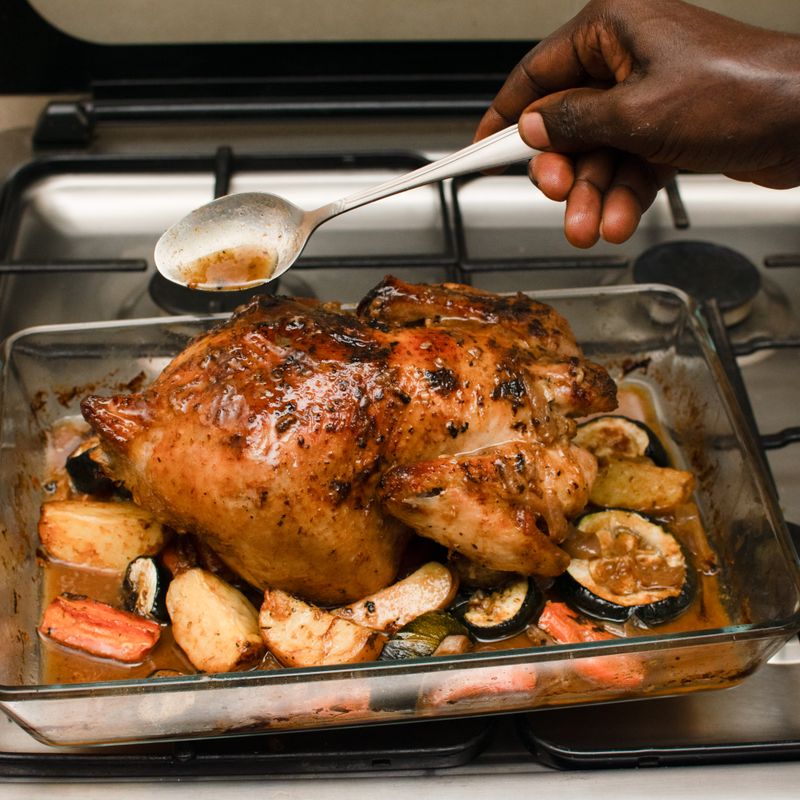 Dominican Pollo Guisado Roasted Chicken