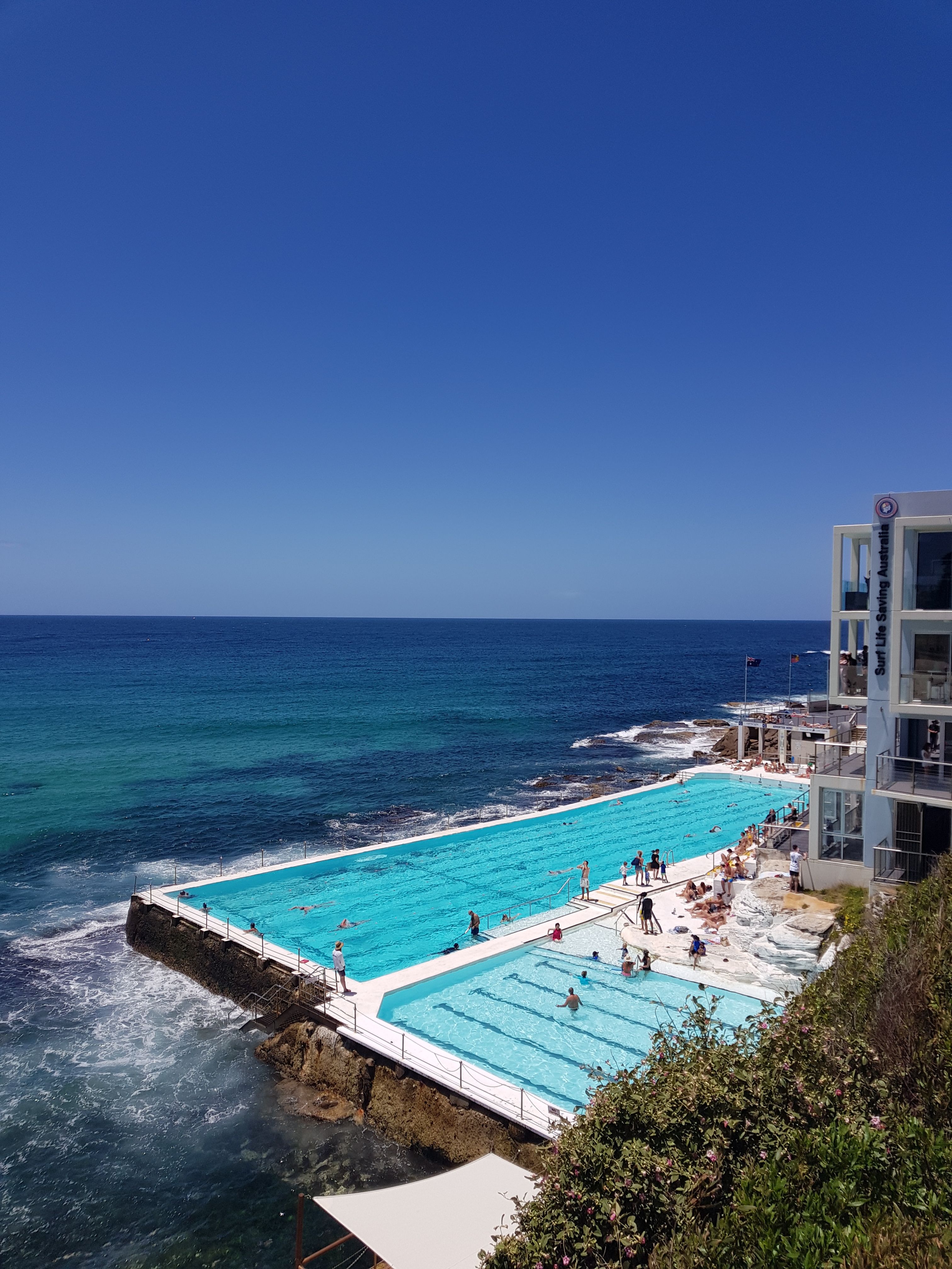 Oceanfront Pool with Coastal View in Summer · Free Stock Photo