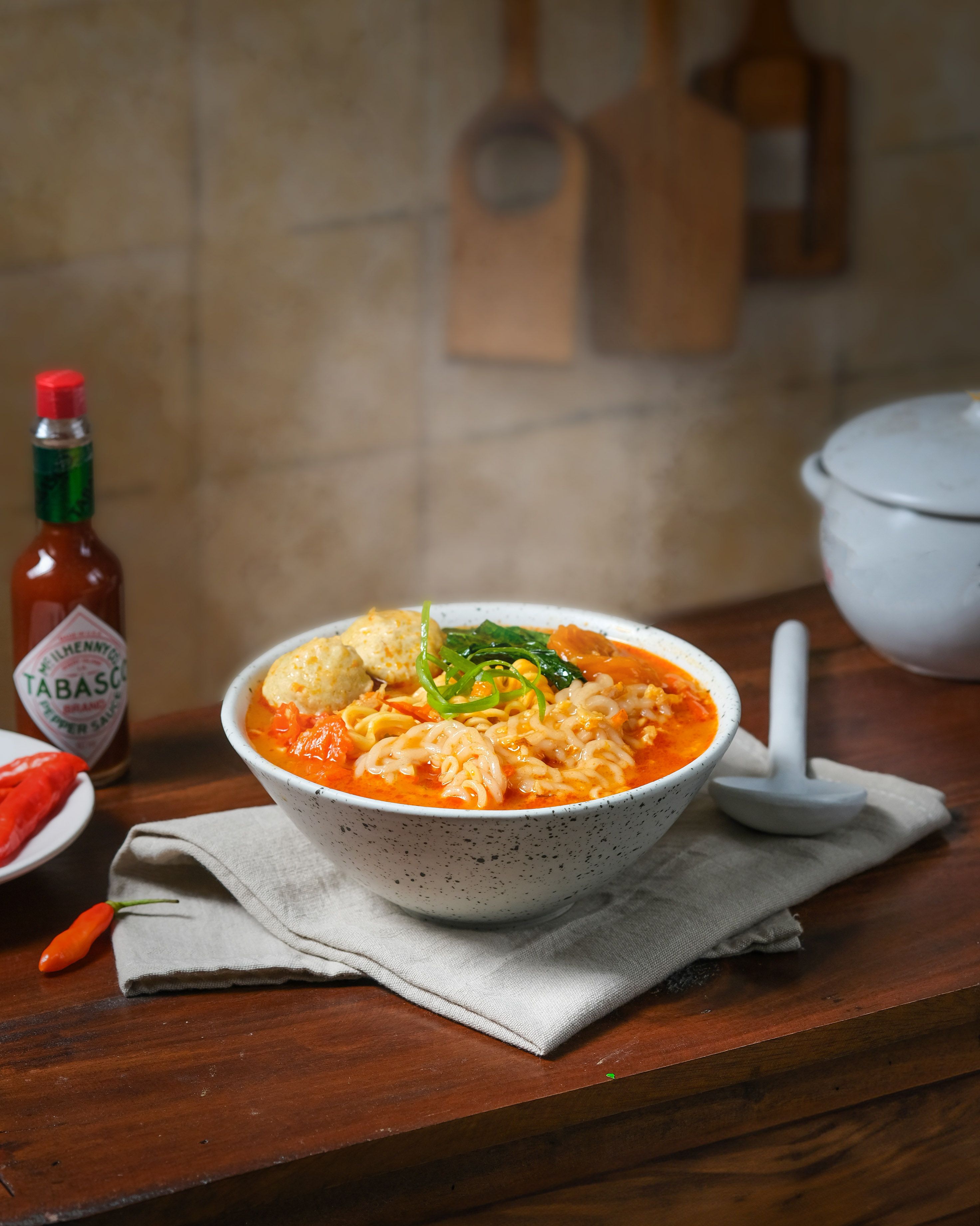 spicy red sauce bowl kitchen