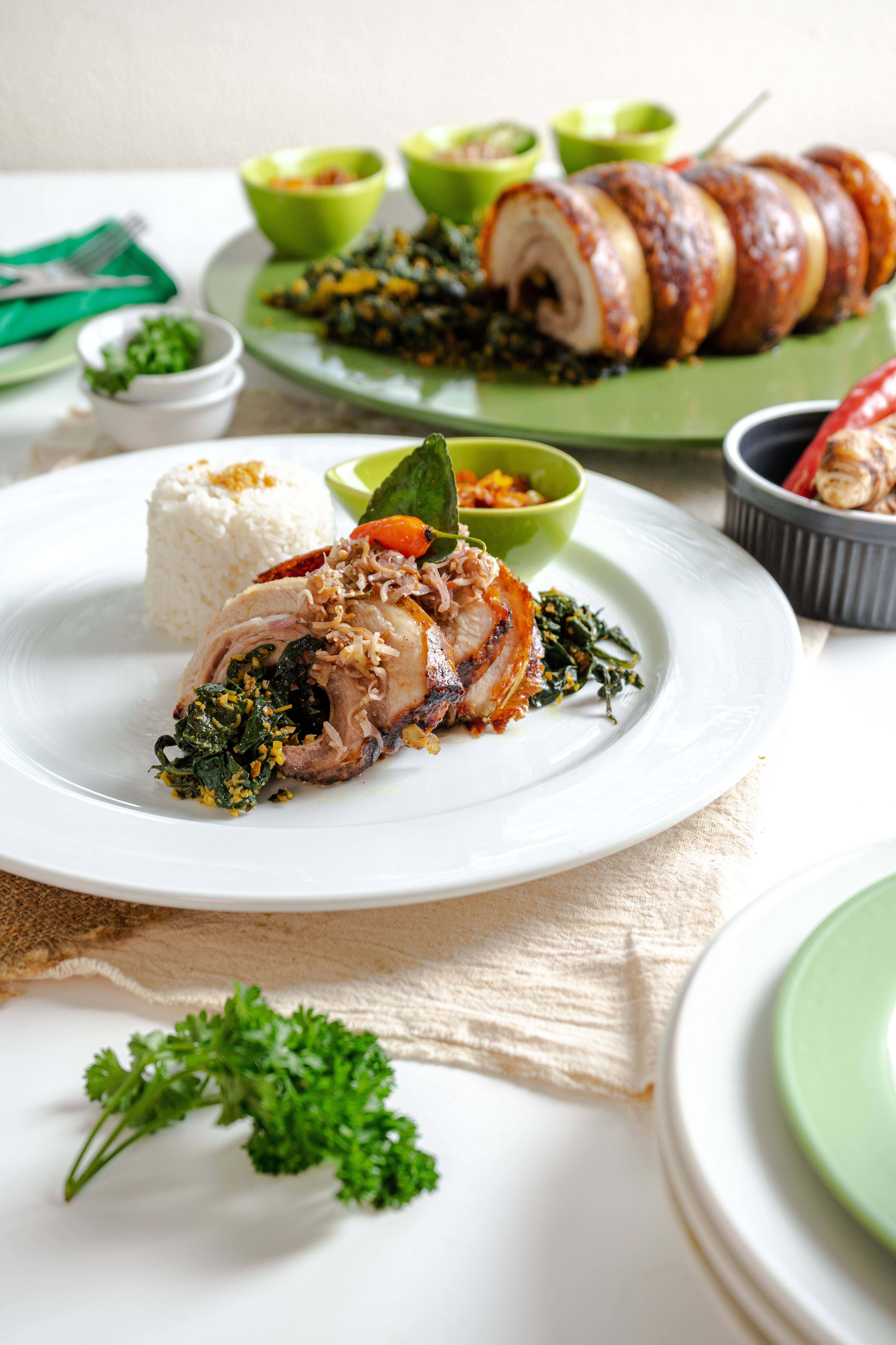 Delicious Balinese Babi Guling Meal in Bali · Free Stock Photo