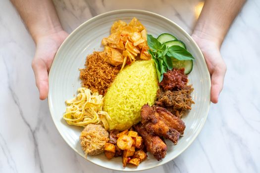 An Indonesian warung meal