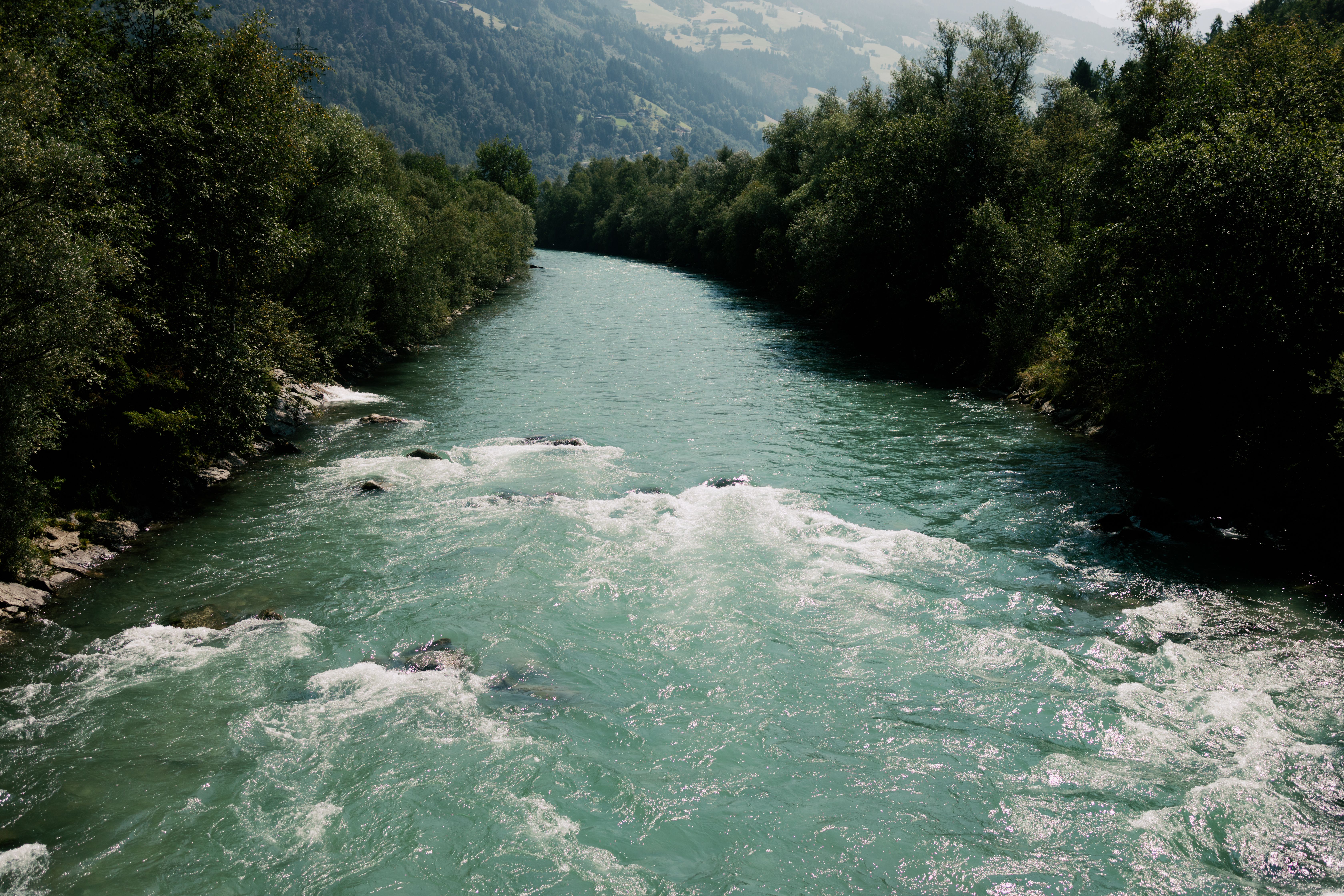 Crystal clear alpine spring water flowing in the Austrian mountains