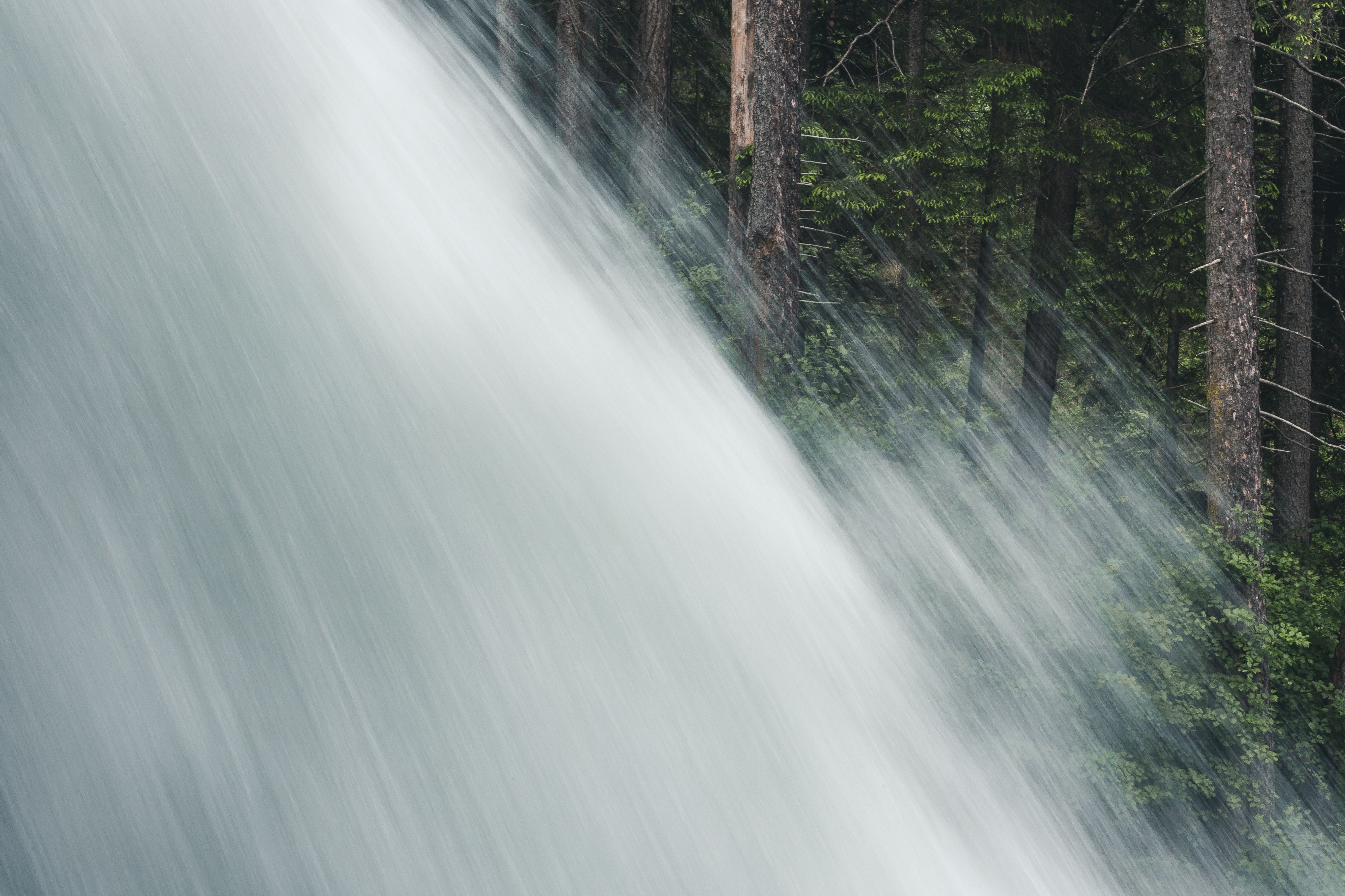 Dynamic Waterfall Cascade in Forest Setting · Free Stock Photo