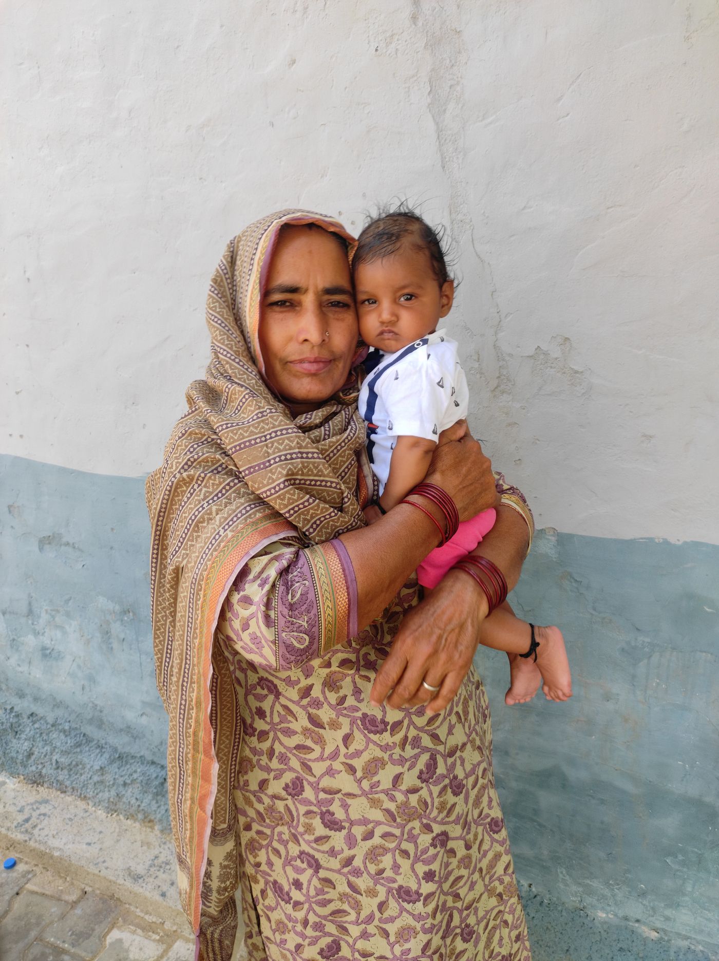 Indian mother and child at a newborn care awareness camp Indian mother and child at a newborn care awareness camp