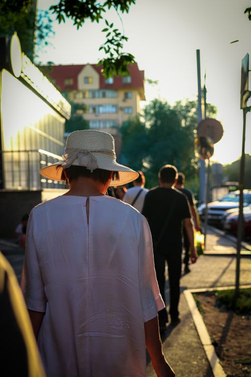 Free stock photo of afternoon walk, cinematic, city sidewalk Stock Photo