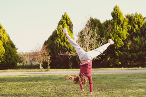Free stock photo of cartwheel, child, fun