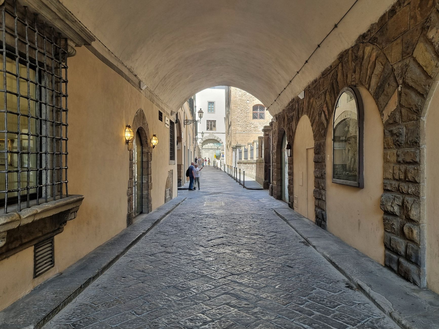 Quiet Florentine cobblestone alley — hidden gems away from the crowds.