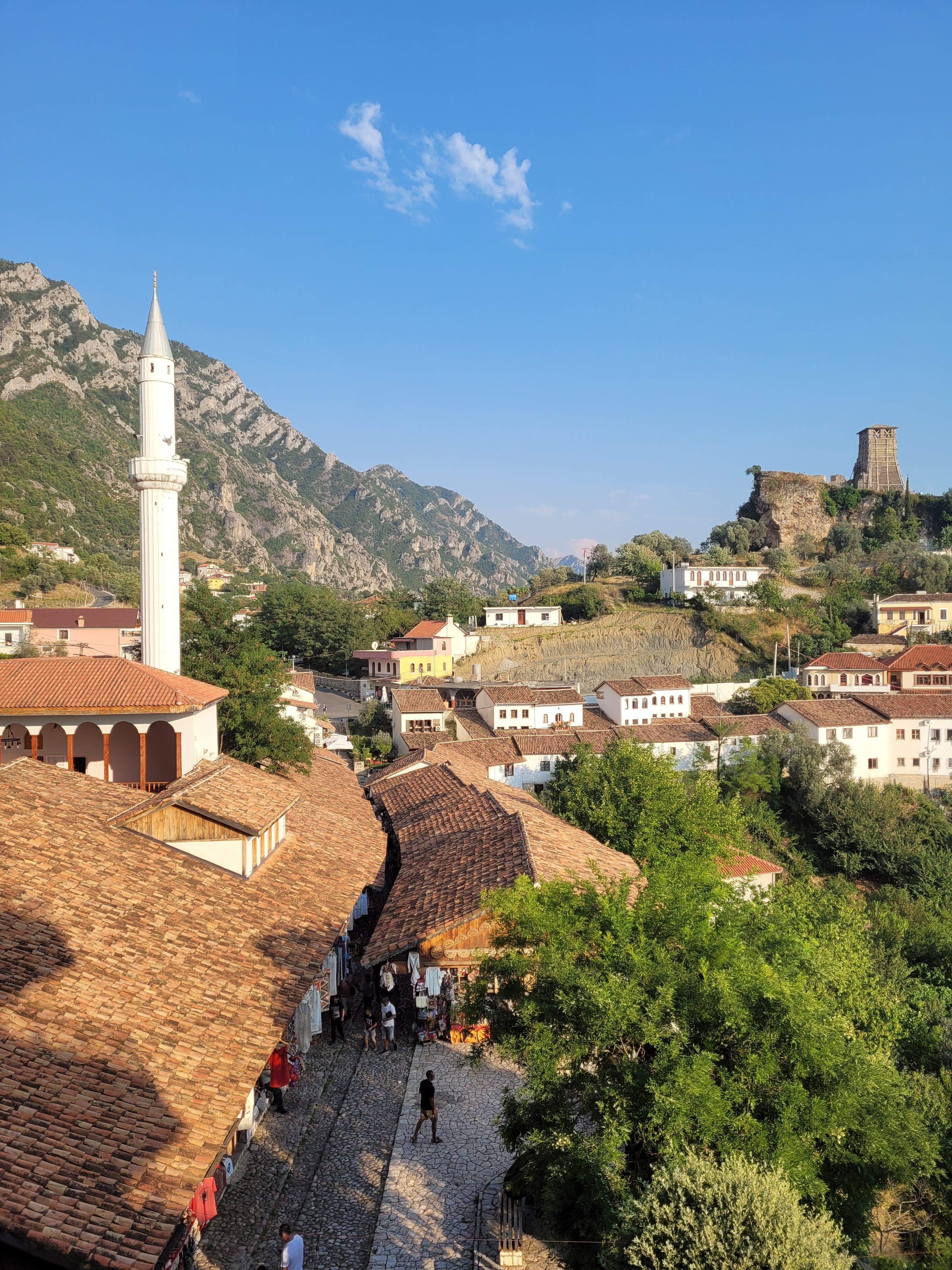 Stunning Mountain Village with Mosque and Castle · Free Stock Photo