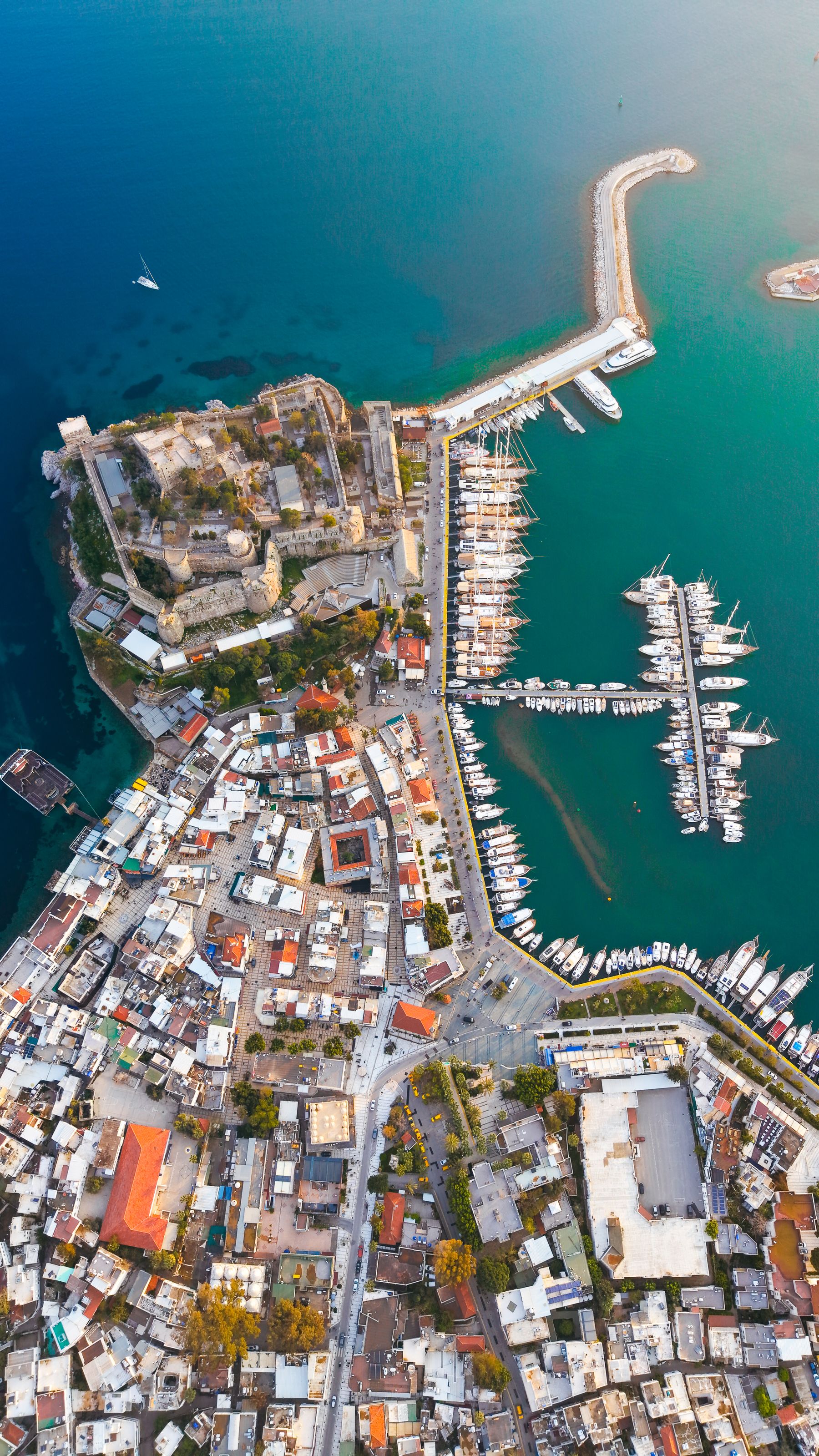 Bodrum Marina and Bodrum Castle on the Turkish Aegean coast