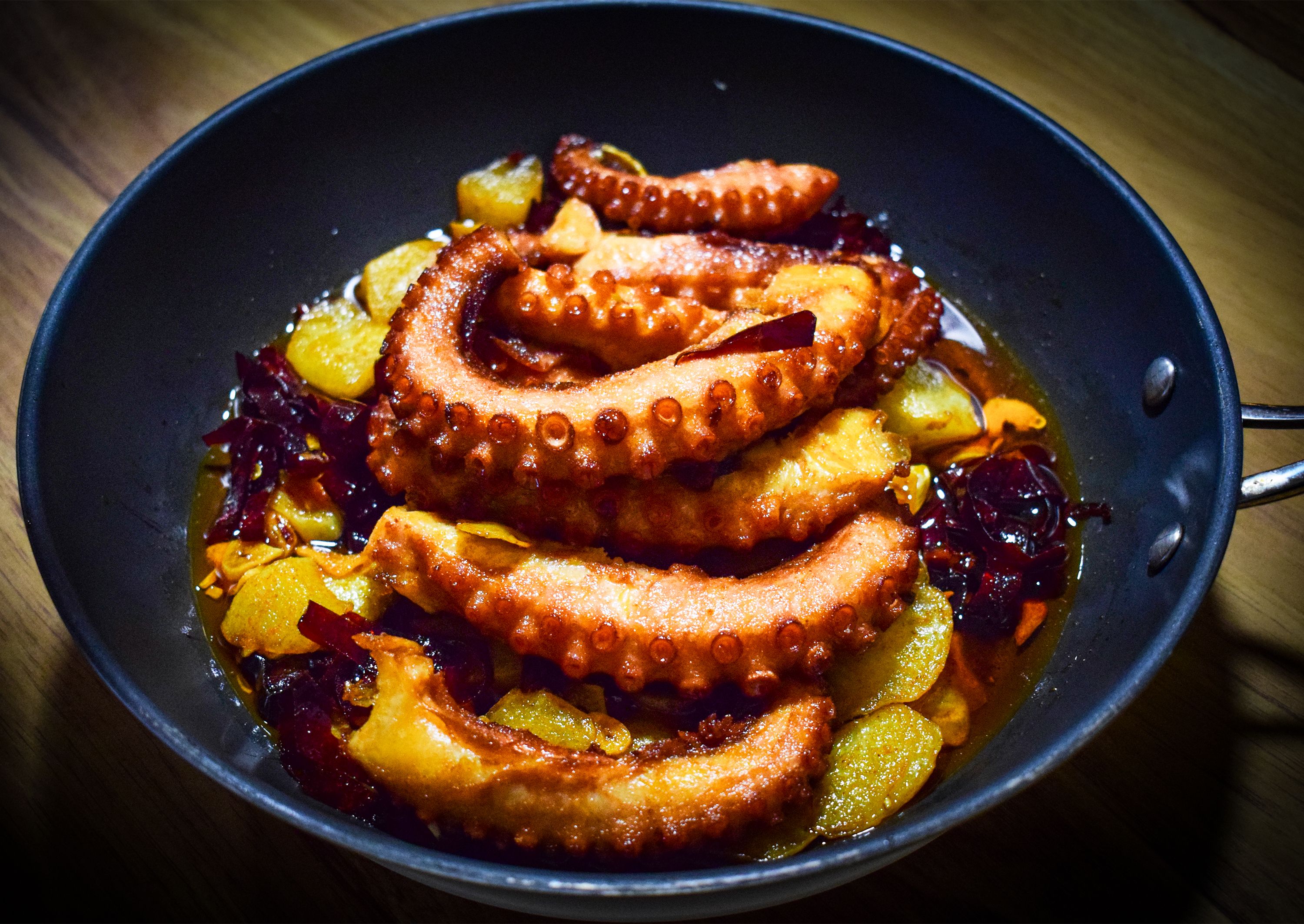 Poulpe grillé