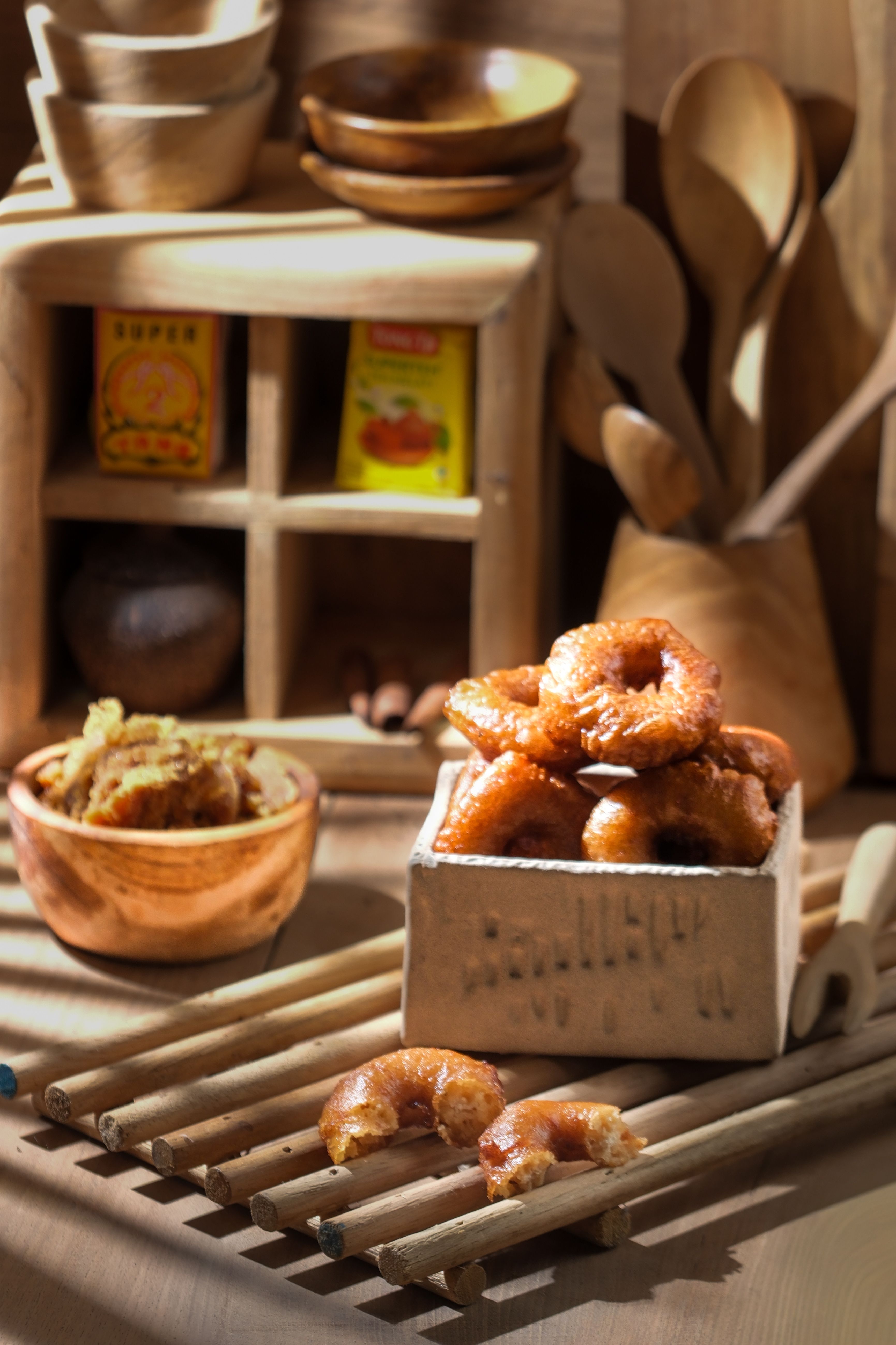 Traditional Indonesian Snack in Rustic Setting · Free Stock Photo