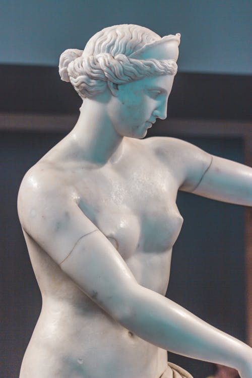 White Ceramic Statue of a Woman