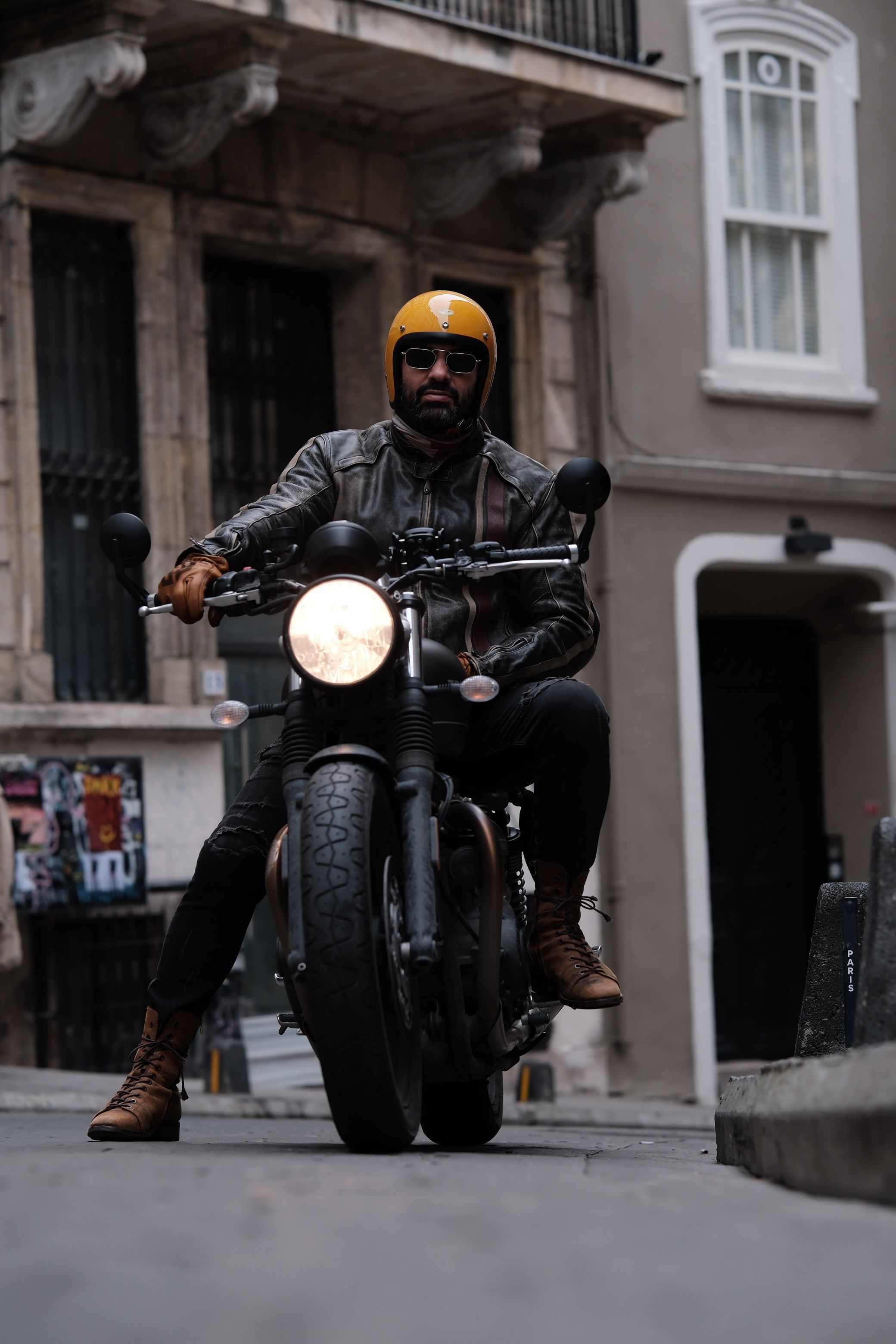 Selective Focus Photography Of man Riding Cafe Racer · Free Stock Photo