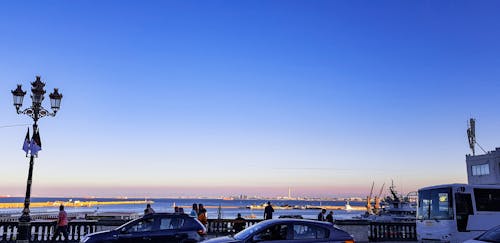 Free stock photo of boats, cars, clear sky
