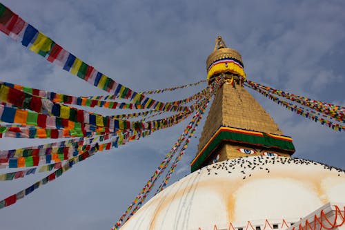 Imagine de stoc gratuită din fotografie cu unghi mic, monument, Nepal