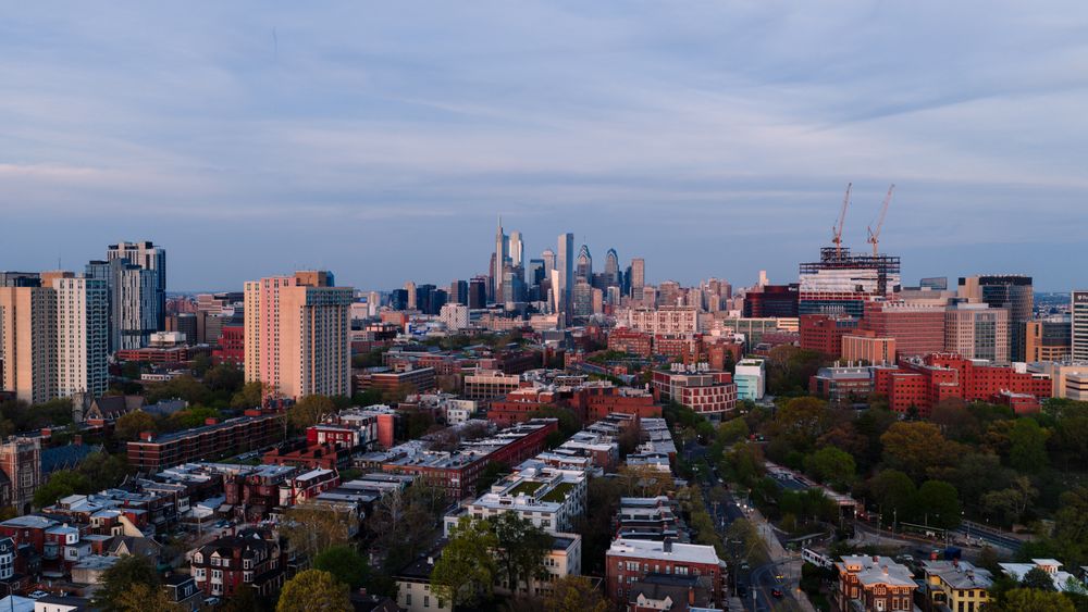 Northeast Philadelphia street and buildings in Philadelphia