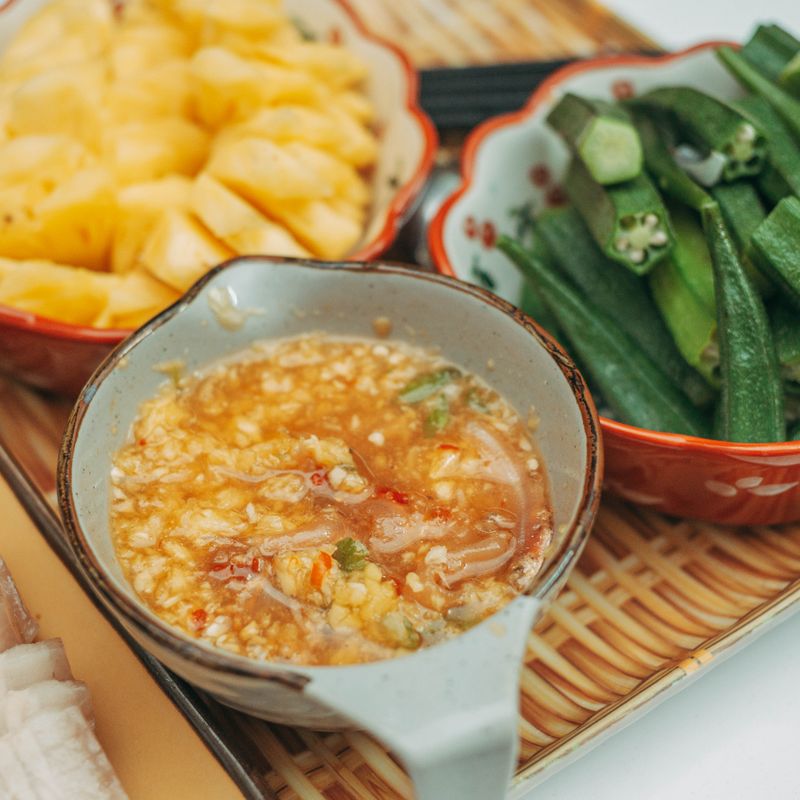 Quick Roasted Okra and Crispy Cumin Seed Dip