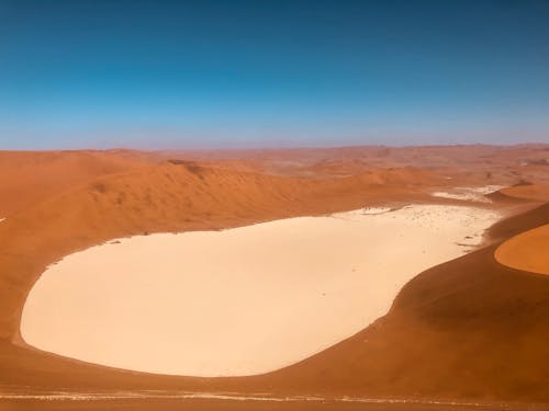 Brown Sand Under Blue Sky