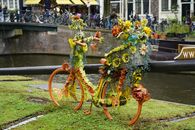Floral Bicycle Decoration along Amsterdam Canal