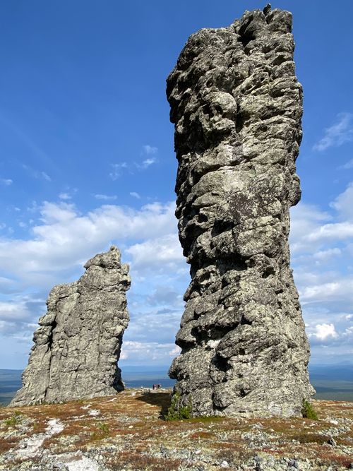 Free Stunning stone formations under a clear blue sky in Komi Republic, Russia. Stock Photo