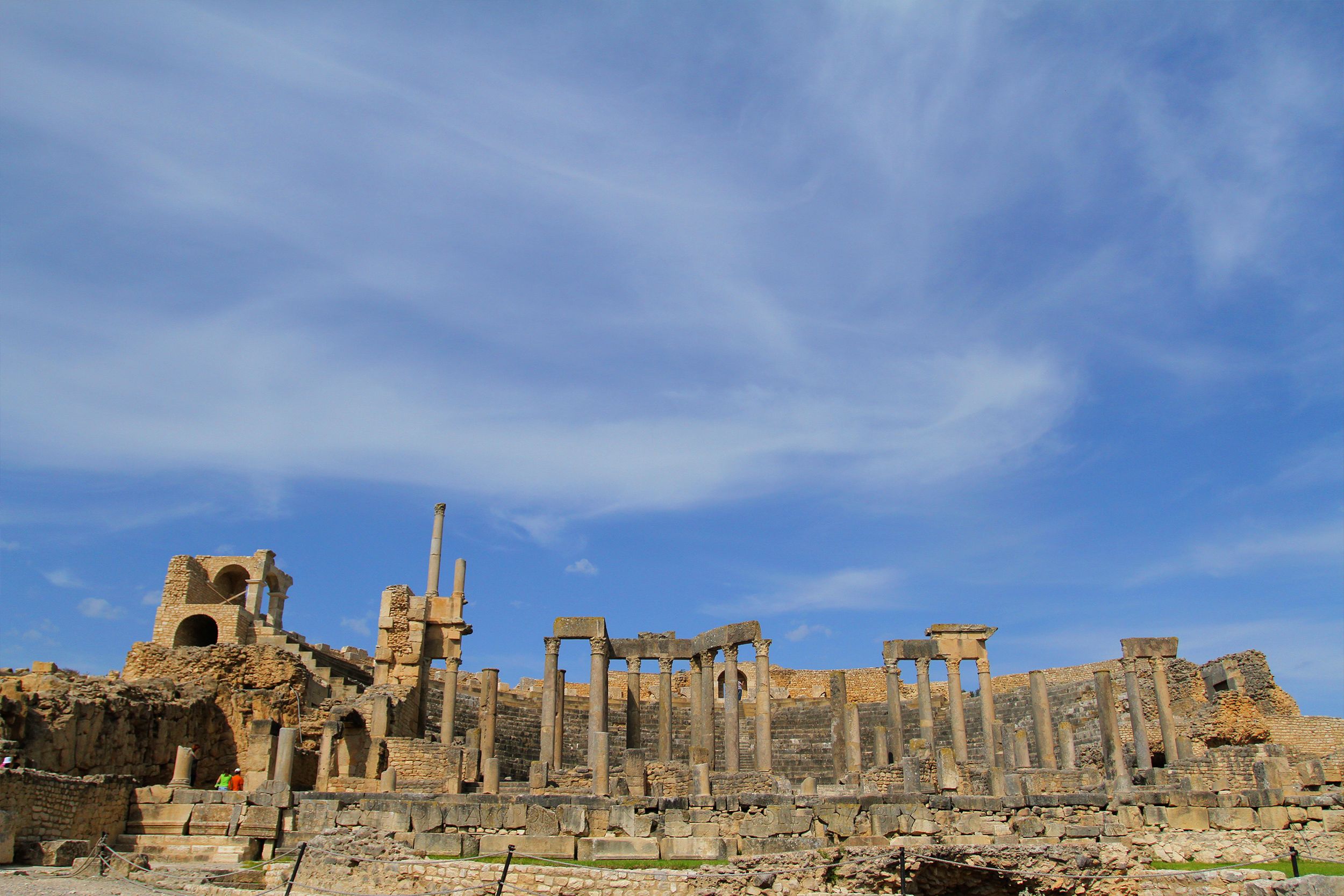 Ancient Roman Ruins Under Clear Blue Sky · Free Stock Photo