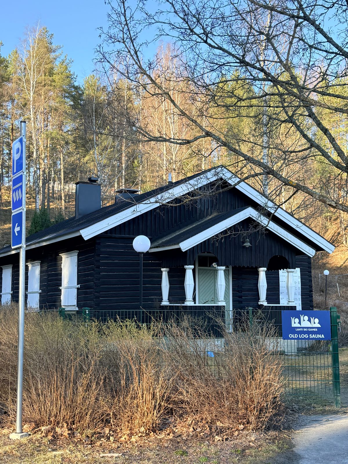 Sauna con vista al exterior