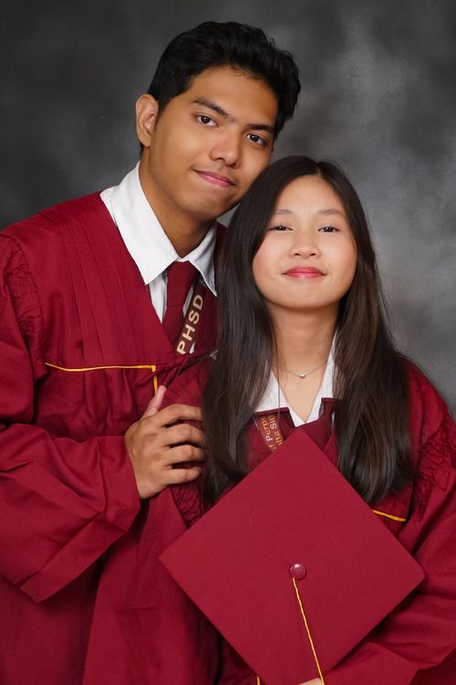 Graduation Portrait of Filipino Students in Caps and Gowns · Free Stock ...