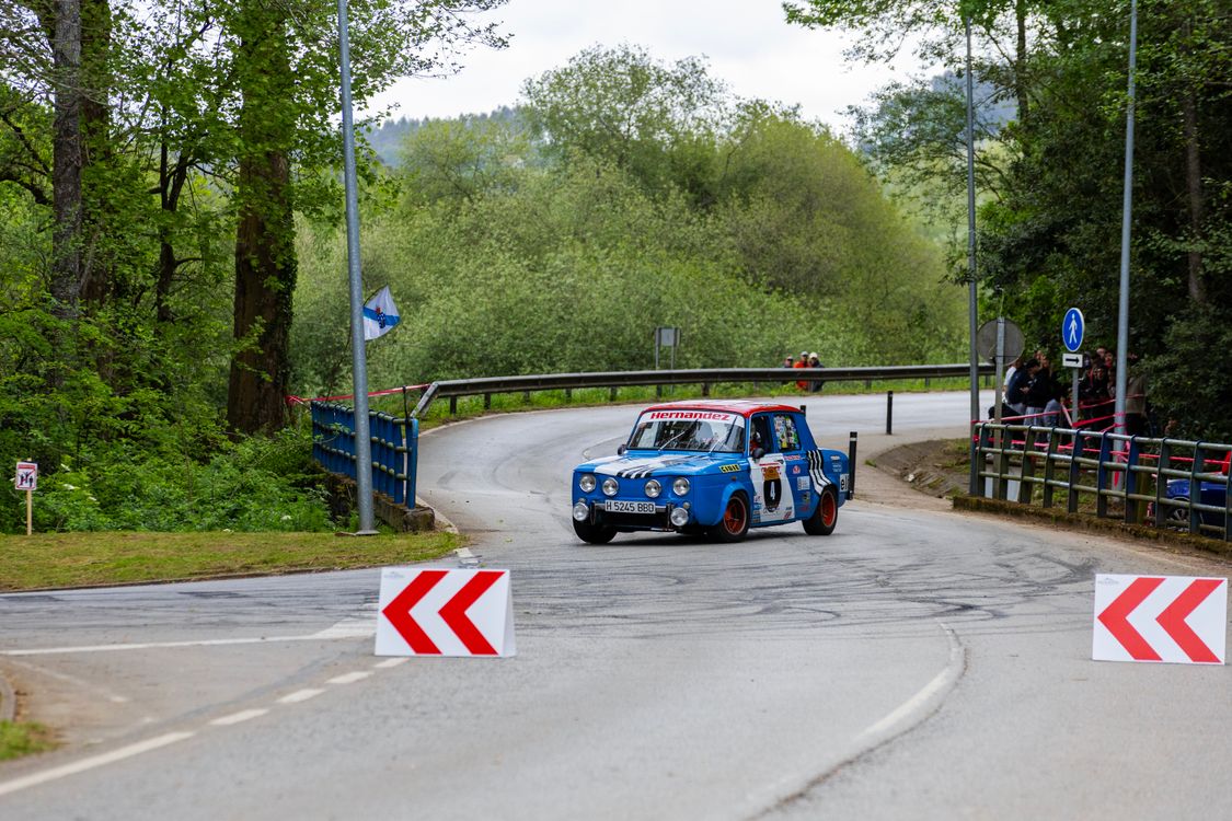 Sharpness Car Rally Vintage Blue Rally Car Racing on Curvy Road · Free Stock Photo
