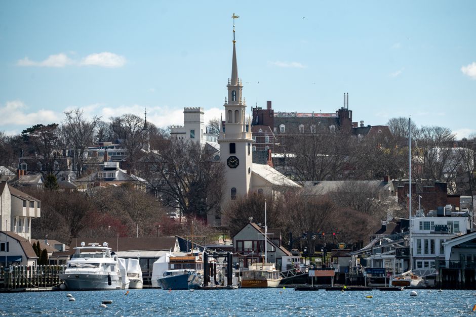 Explore Newport Harbor's waterfront featuring historic architecture and a scenic skyline.