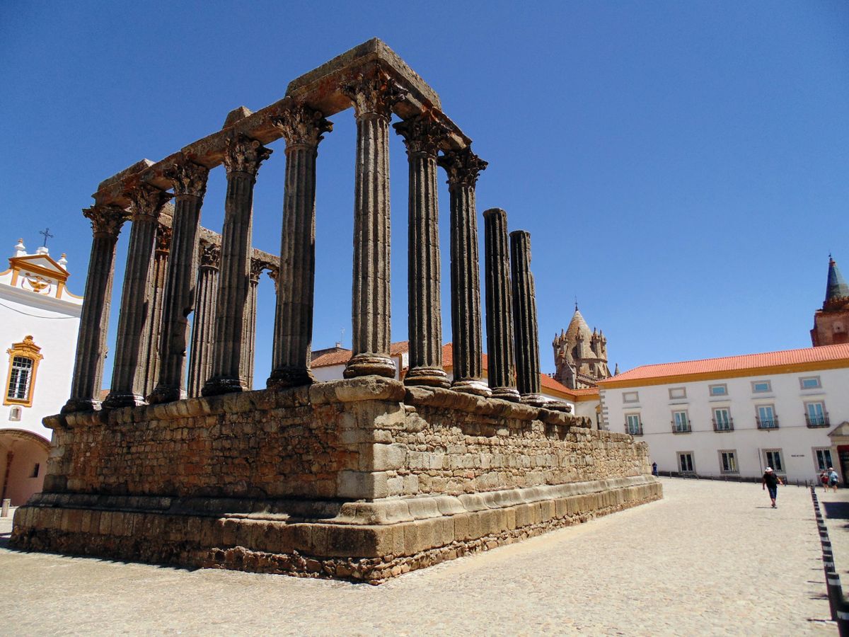 Évora — a walled Alentejo city where a 2nd-century Roman temple still stands almost intact.