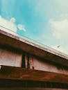 Shabby elevated highway during clear day