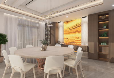 Elegant Modern Dining Room with Stylish Decor · Free Stock Photo