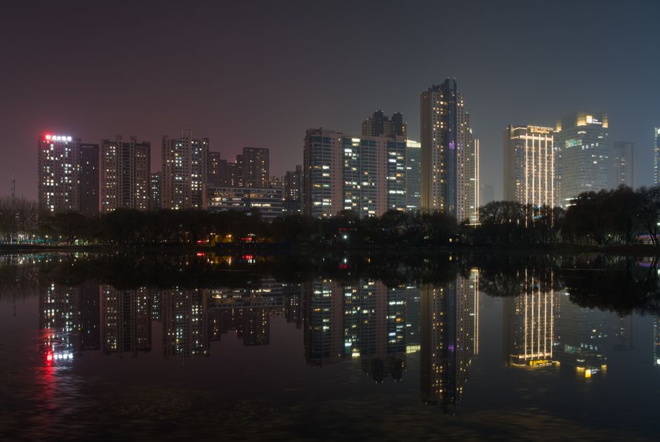 Wuhan East Lake — Night at East Lake