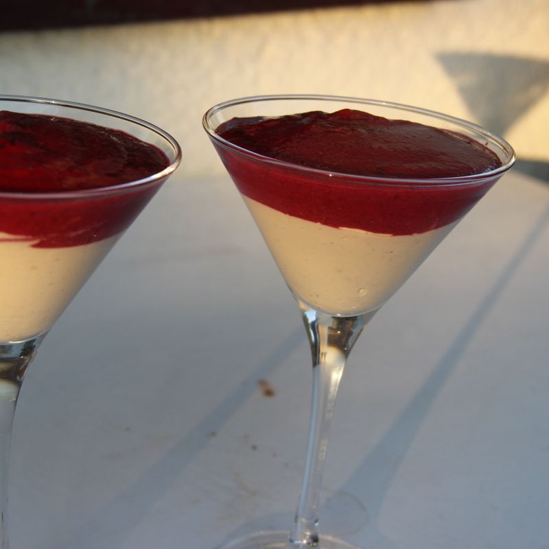 Italian Panna Cotta with Pomegranate and Pistachio