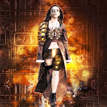 Free stock photo of girl, fire, design, eye