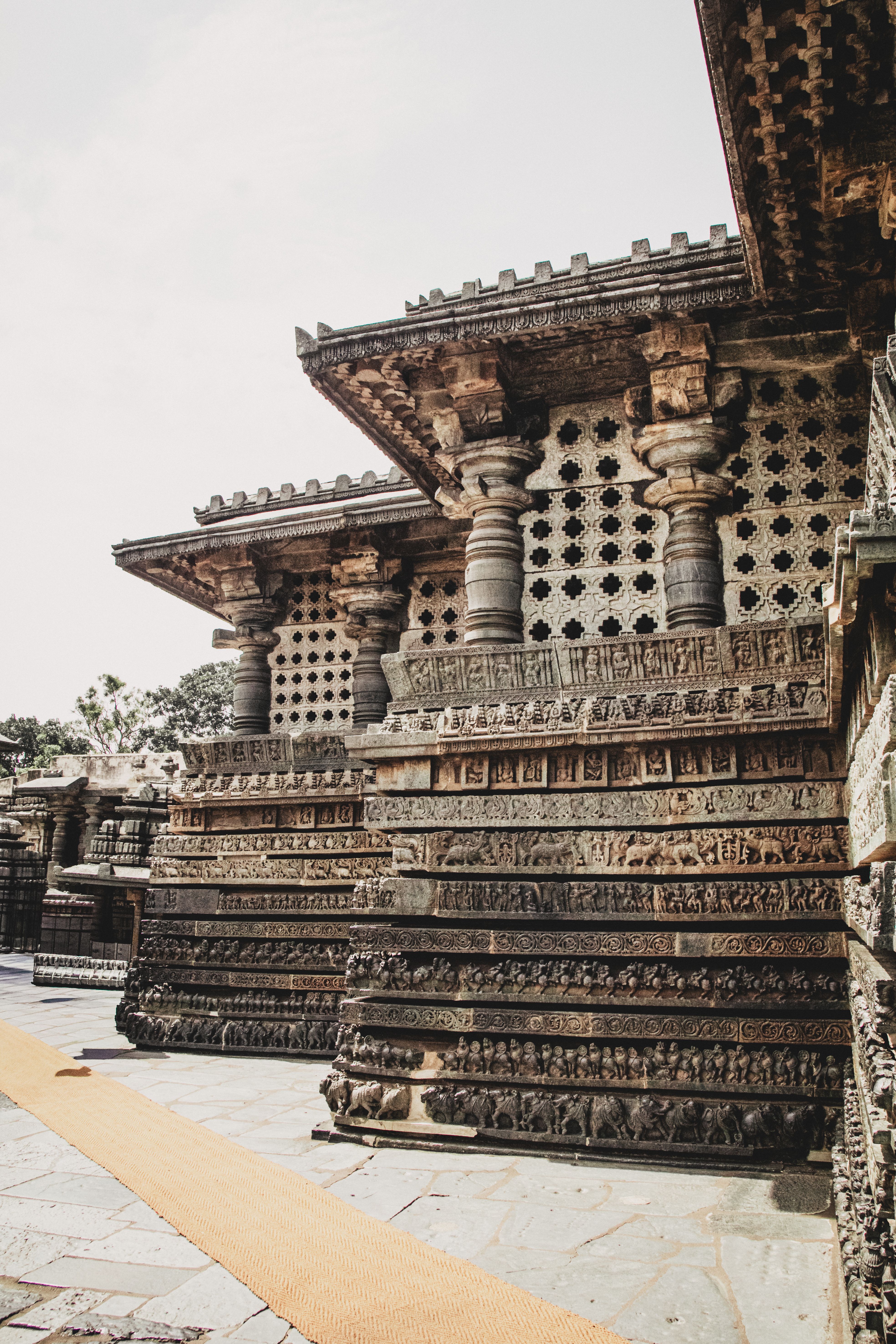 Ancient Hindu Temple Architecture with Intricate Carvings · Free Stock ...
