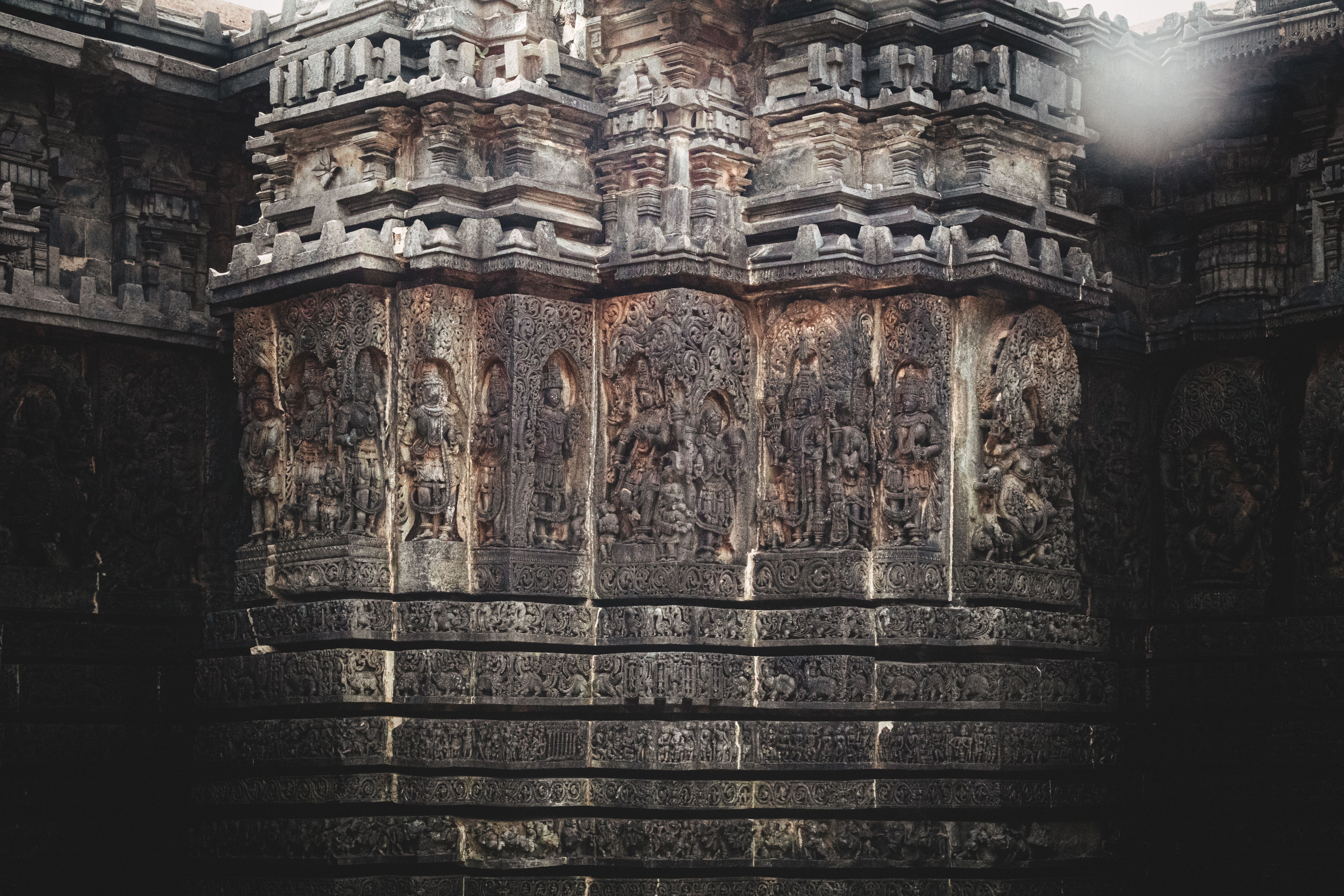 Intricate Stone Carvings on Ancient Temple · Free Stock Photo