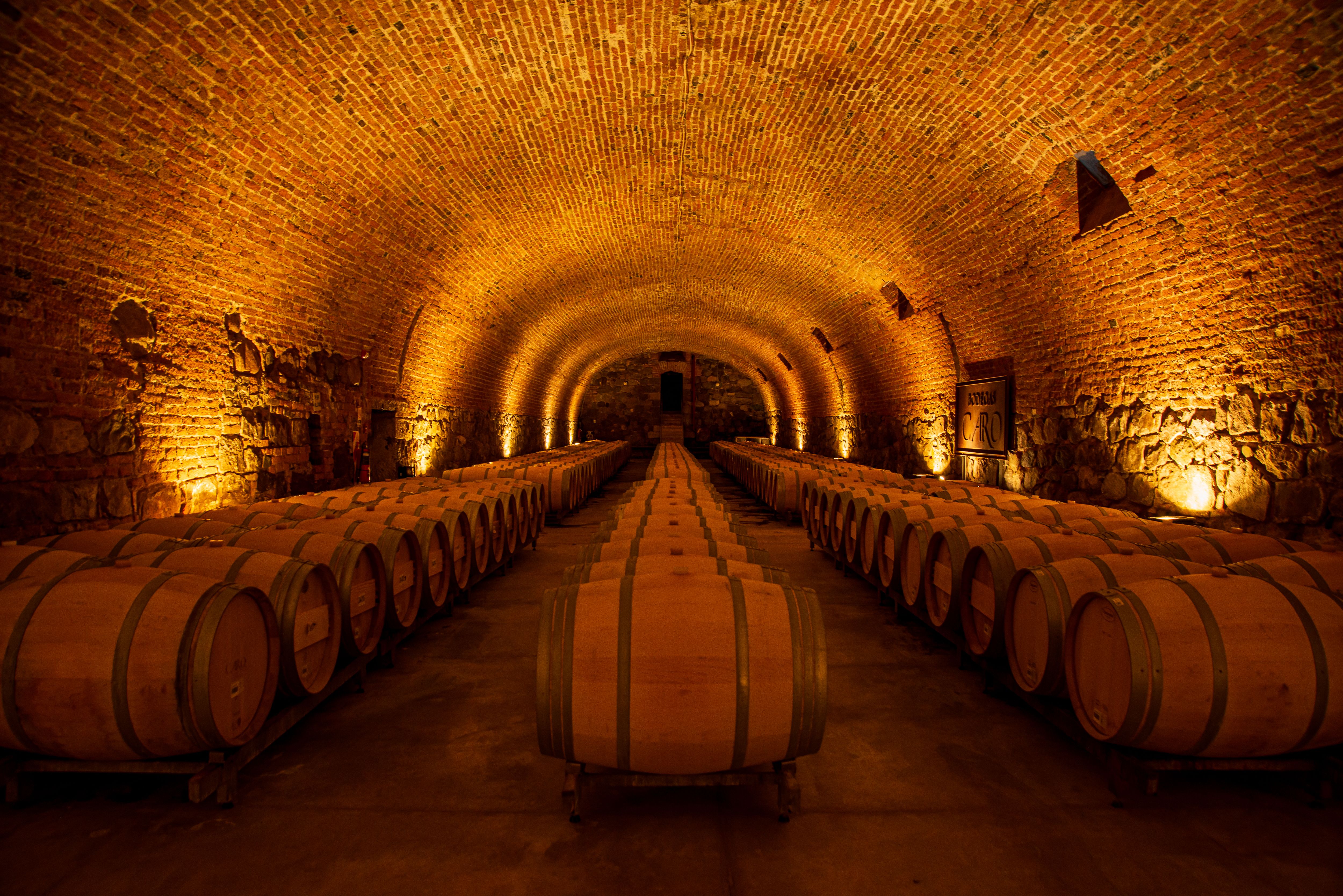 Wine bottle storage with custom racking system