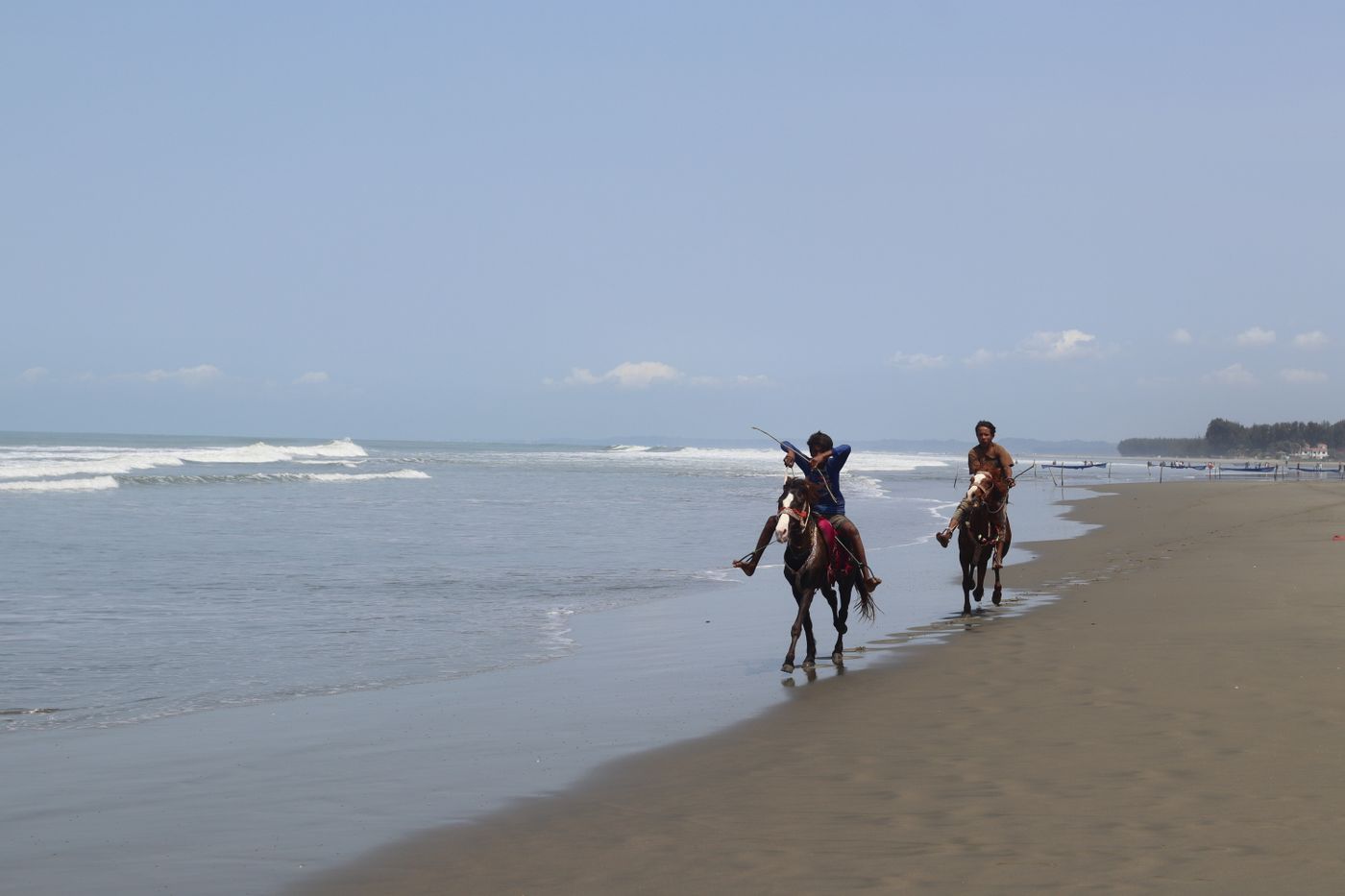 Horseback riding on the beach