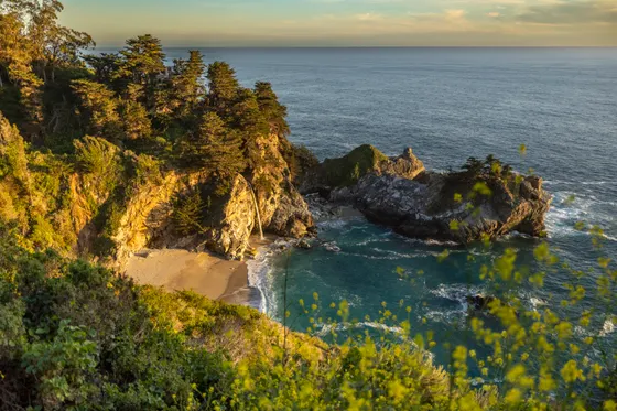 McWay Falls dropping onto the beach at Julia Pfeiffer Burns State Park