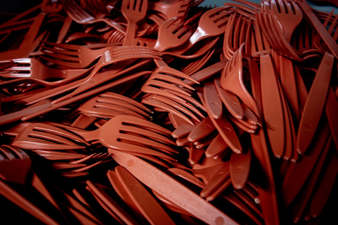 Red Plastic Forks