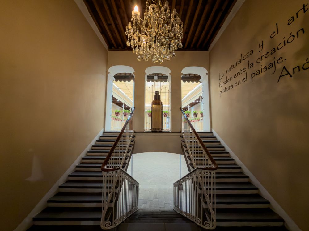 Elegant Interior Staircase with Chandelier · Free Stock Photo