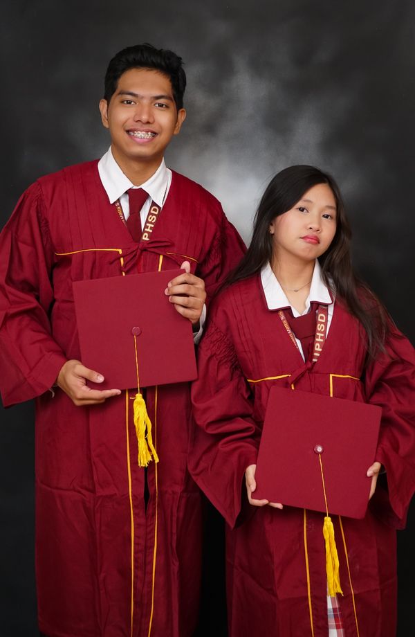Graduation Portrait of Filipino Students in Caps and Gowns · Free Stock ...